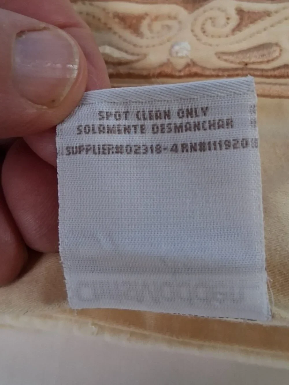 Chris Madden JCPenney Pillow Shams Set 3 Beige Embroidered 31x31 & 18x18